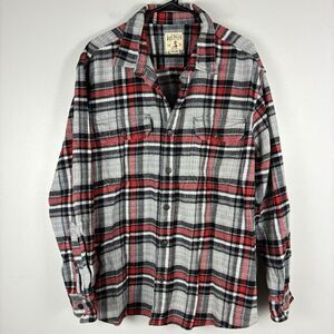 RedHead Flannel Shirt Mens 2XL TG Red‎ Plaid Button Down Long Sleeve Outdoors